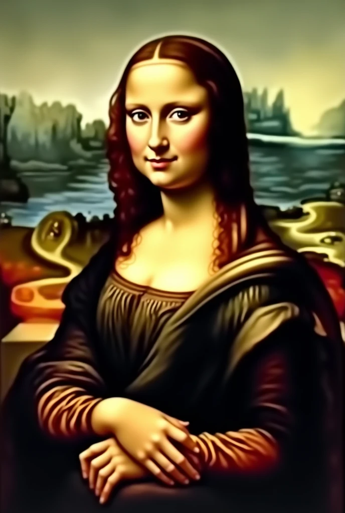 I created the painting of Leonardo da Vinci&#39;s Mona Lisa . But let her be amazed