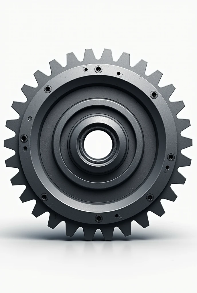 Create a perfect gear in vector format and facing the screen

