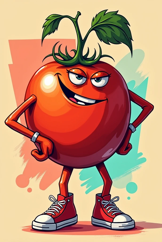 A tomato tik tok
While posing stylishly with both hands on hips