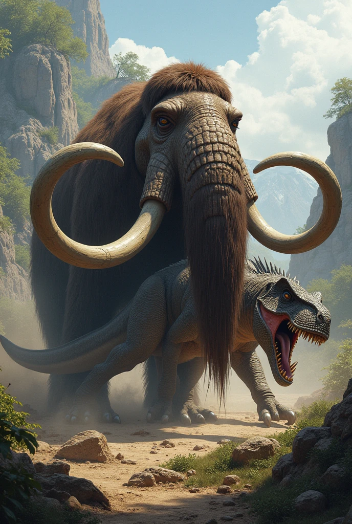 Mammoth vs dinosaur