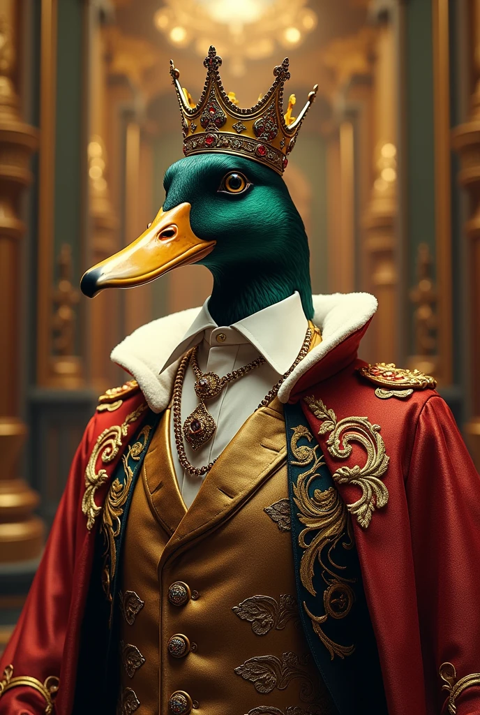 The king of ducks in luxurious style is in style