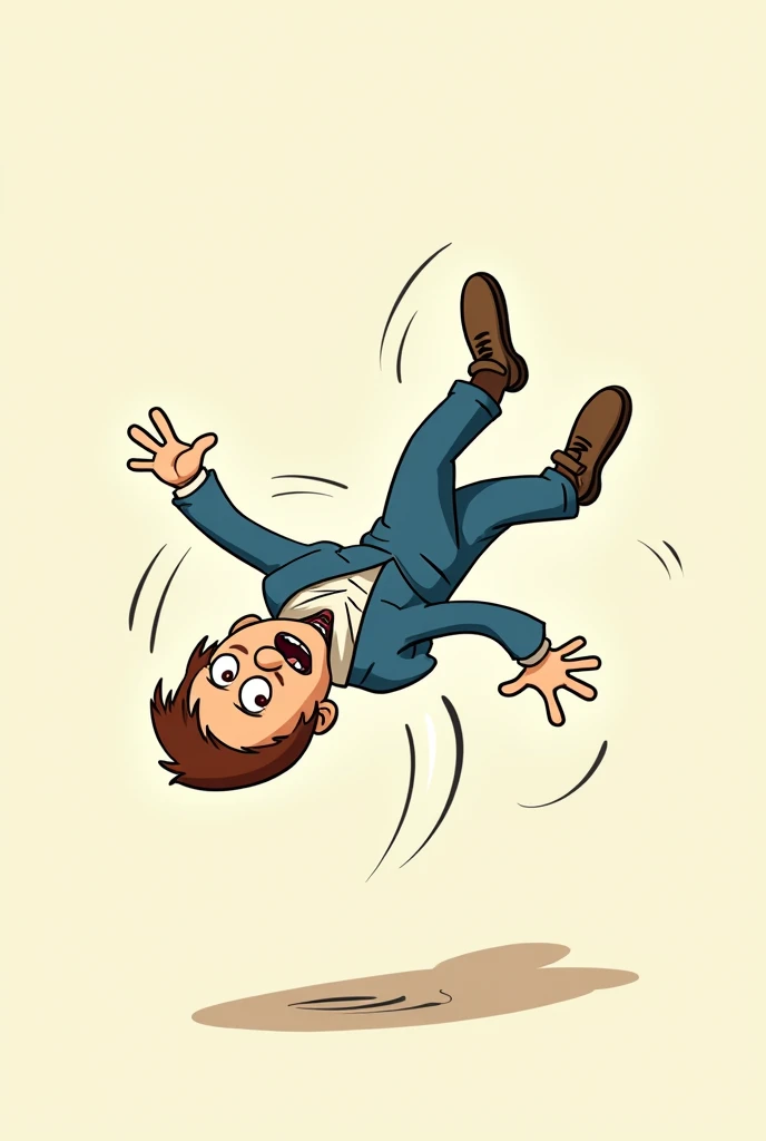 A cartoonist AI image of a male person who is fall