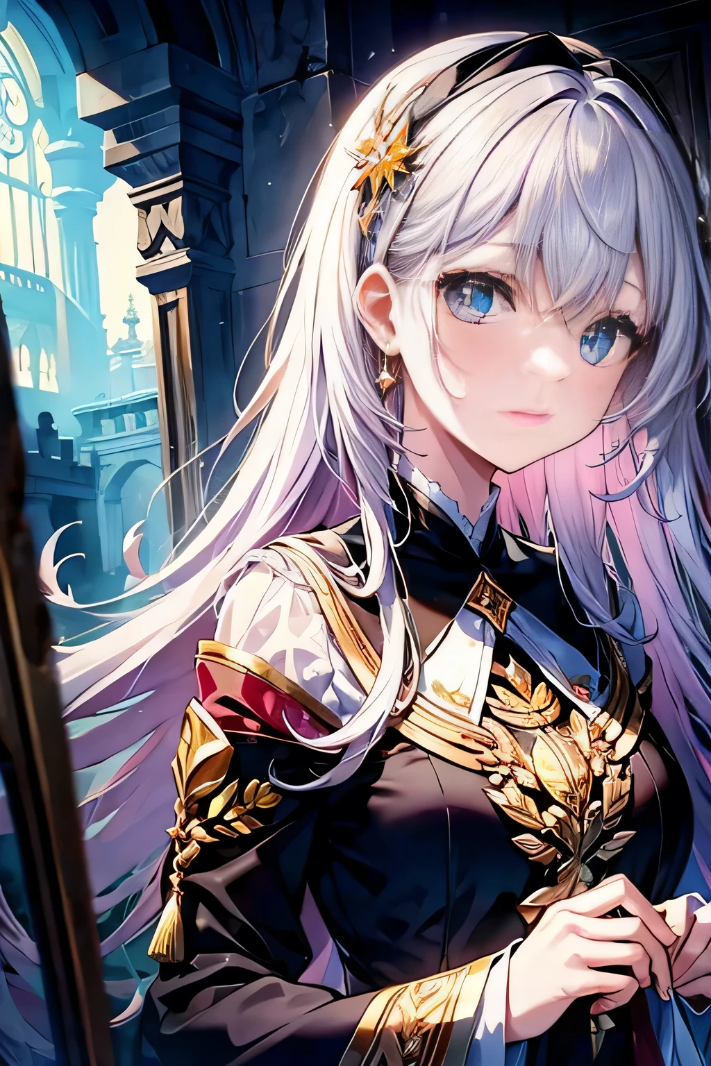 (((masterpiece)))、(((Top quality)))、((Ultra Detailed))、More than just darkness, Darker than the night, Traveling in the Sea of Chaos ,Golden Dark King