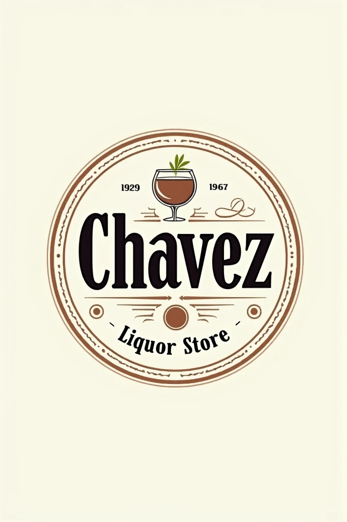 Chavez liquor store logo circular