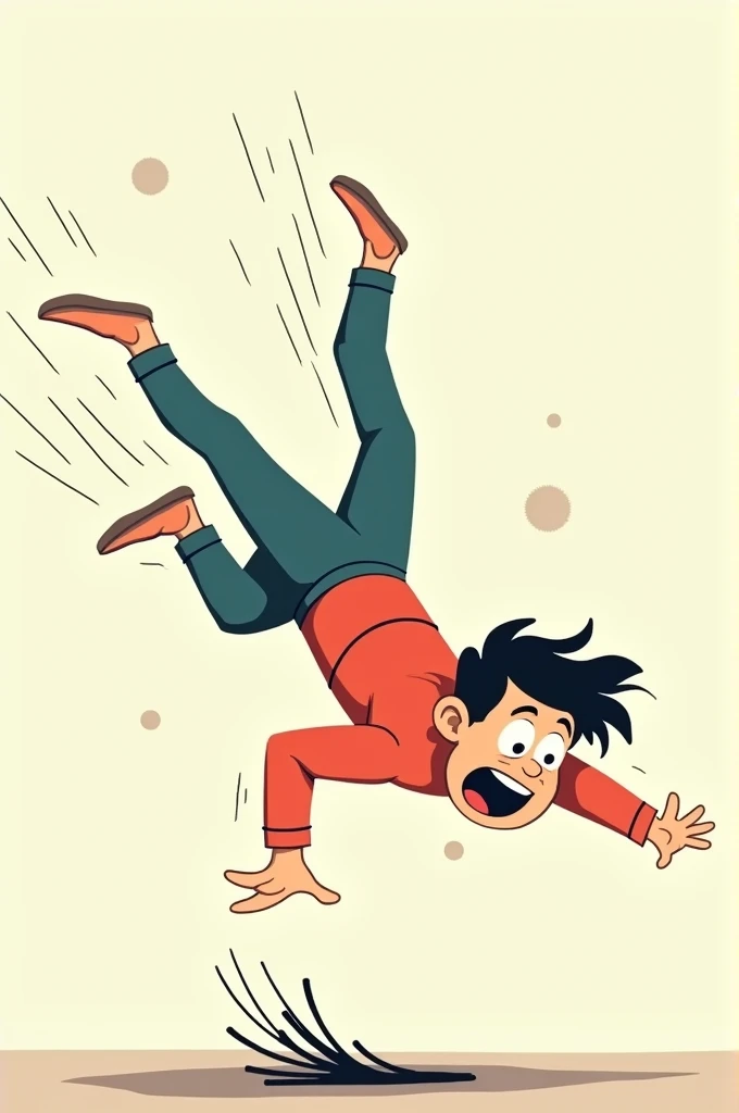 A cartoonist AI image of a person who is fall