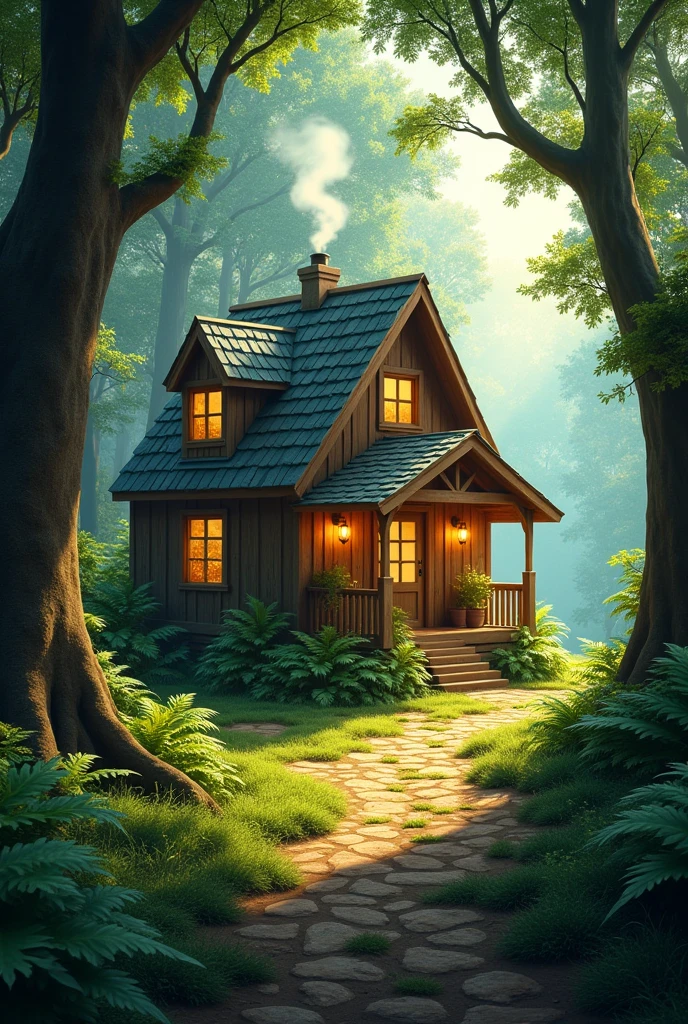 Cozy house in the forest
