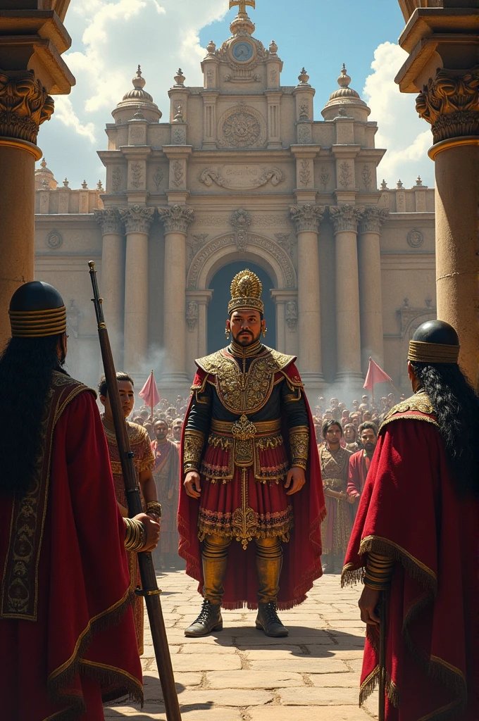 Atahualpa, the last Inca emperor, is executed