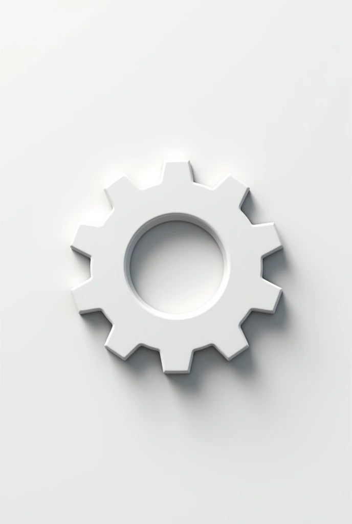 Create a perfect gear in vector format and facing the screen with only smooth lines, without light and without shadow
