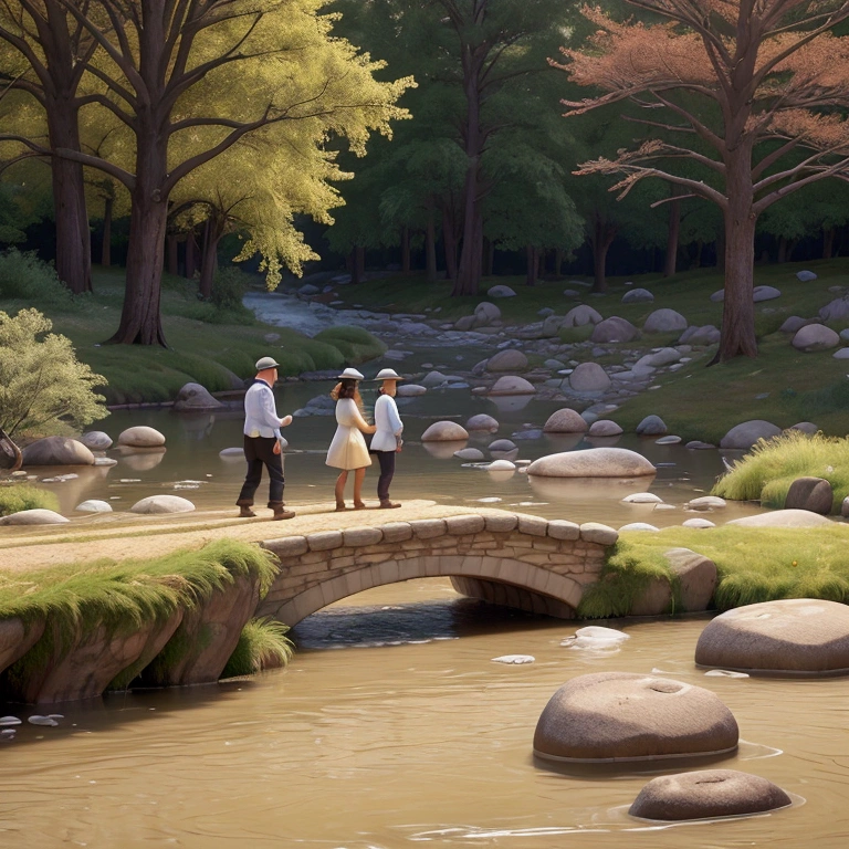 The Tradition
The Wades had a unique tradition: every spring, when the river swelled with melting snow, they would wade into the water. It wasn’t just a matter of crossing to the other side; it was a sacred journey. The Wades believed that the river tested their courage, patience, and trust. Each family would wade into the river, hand in hand, and make their way across, regardless of the river’s strength.