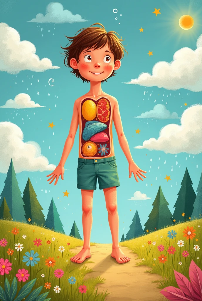 My body parts all works together, 
In sunny days and stormy weather  for kids poems 