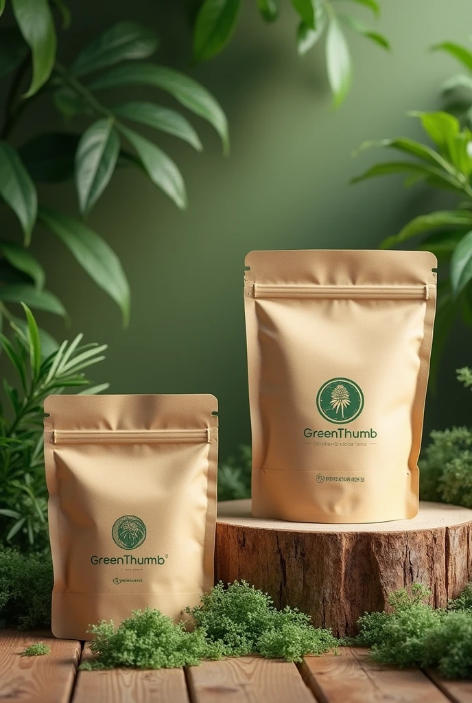 Images of Different different packaging material eco friendly with branding GreenThumb