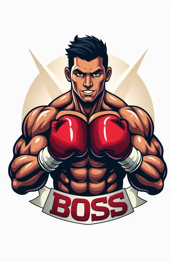 Create me a simple logo for a boxer with the inscription Gugo Boss