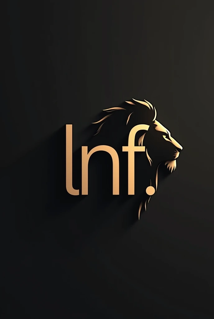 Instagram profile photo(152 x 152) logo written: LnF. with a shadowed lion in the background