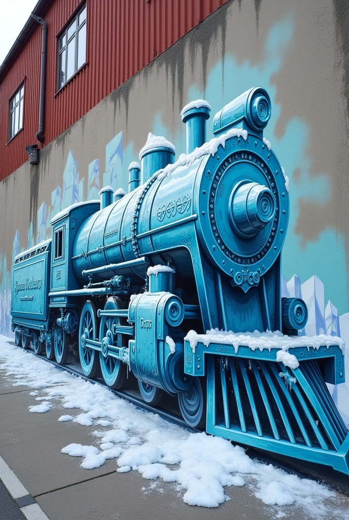 Create a graffiti with an ICE train