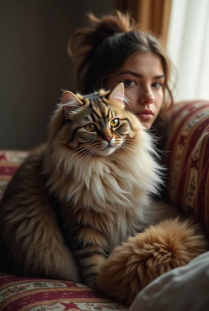 Create the mix of human with cat sex