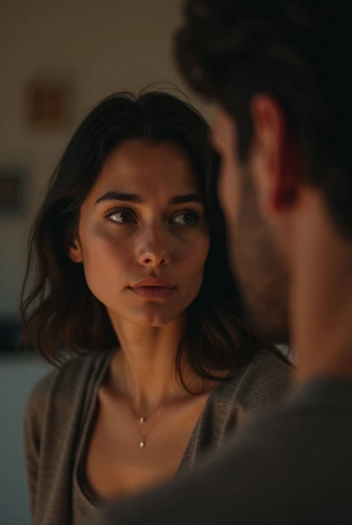 The girl noticed something strange about her boyfriend