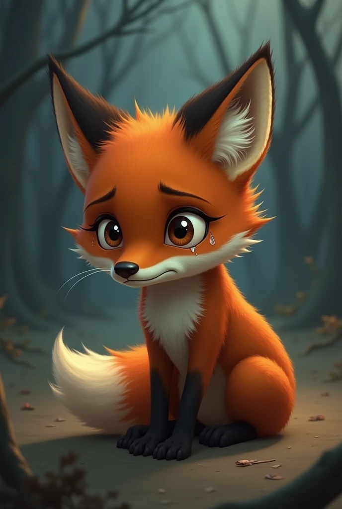A crying fox