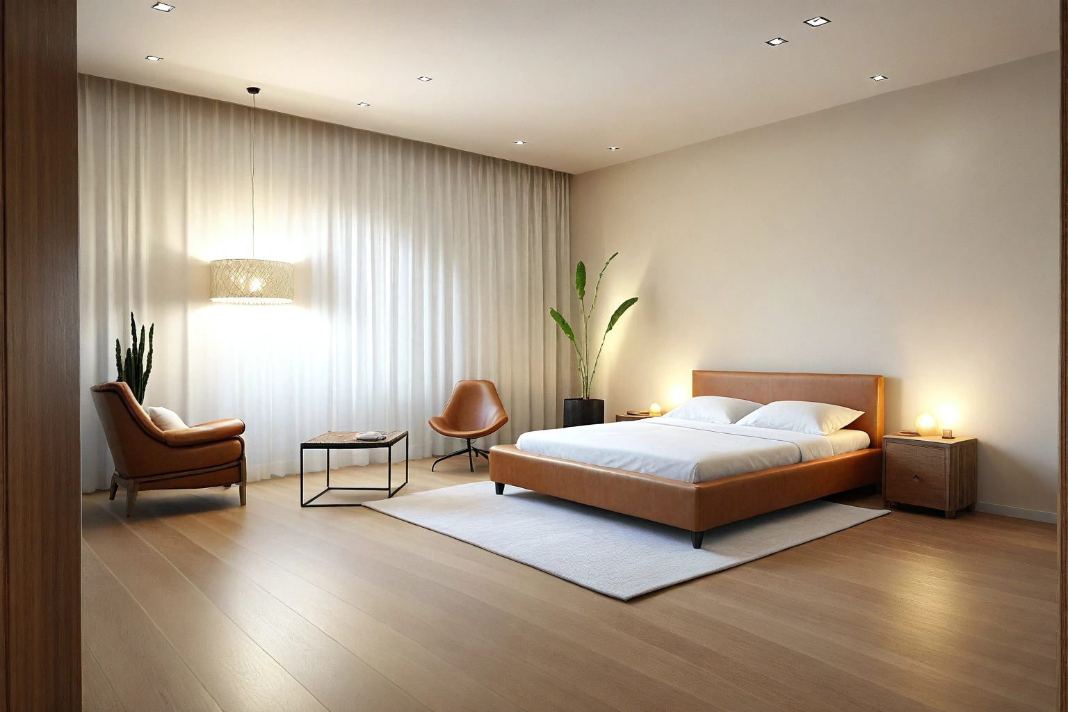 RAW photo, masterpiece, a view of a ( BEDroom :1.3) with a couch, chairs, and a chandelier, highly detailed interior, neo - classical style, neoclassical style, neoclassicism style, interior architect architectural visualization, neoclassical style, in style of classicism, white light sun, rendered in vray, rendered in v-ray, rendered in unreal engine 3d, (photorealistic:1.2), (photorealistic:1.5), best quality, ultra high res, architechture, (leather sofa detail:1.5), neoclassic house, (detailed railing neoclassic:1.5), luxury neoclassical villa, (mable floor details:1.5), (detailed neoclassical carpet:1.5), in the style of neoclassical scene, glass windows, best quality, (Intricate lines:1.5), ((Photorealism:1.5)),(((hyper detail:1.5))), archdaily, award winning design, (dynamic light:1.3), (day light:1.2), (perfect light:1.3), (shimering light :1.4), refection glass windows, (curved line architecture arch:1.2), photorealistic, FKAA, TXAA, RTX, SSAO, Post Processing, Post-Production, CGI, VFX, SFX, Full color,((Unreal Engine 5)), Canon EOS R5 Camera + Lens RF 45MP full-frame CMOS sensor, HDR, Realistic, Cinematic intricate detail, extreme detail, science, hyper-detail, FKAA, super detail, super realistic, crazy detail, intricate detail, nice color grading, reflected light on glass, eye-catching wall lights, unreal engine 5, octane render, cinematic, trending on artstation, High-fidelity, Viwvid, Crisp, Sharp, Bright, Stunning, ((Lifelike)), Natural, ((Eye-catching)), Illuminating, Flawless, High-quality,Sharp edge rendering, medium soft lighting, photographic render, detailed archviz, ((( Pachyloba, Doussie, Afzelia wooden : 1.7 ))),((( organe wooden : 2.5 )))