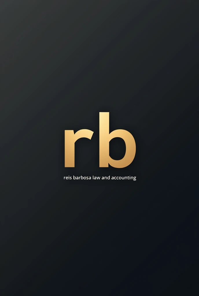 Logo with a dark gray background and two centered letters, RB in gold. Below written in a smaller box is Reis Barbosa law and accounting. 
