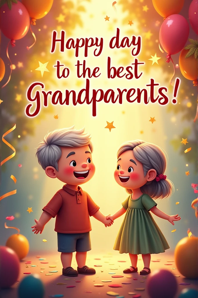 Image that says: Happy Day To The Best Grandparents! 🥳💫