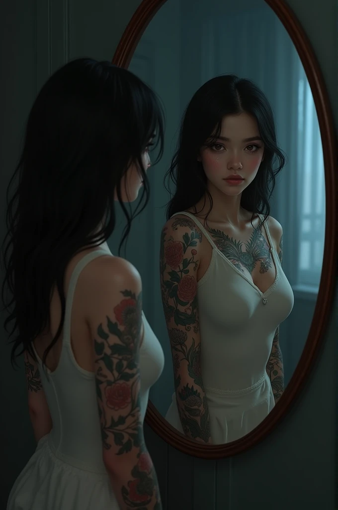 A cover for a song called mirror and is dedicated to a girl with tattoos, In the best quality