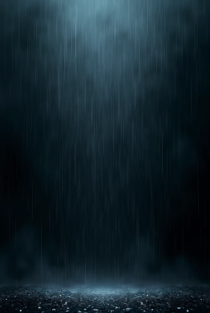 rain falling with black background
