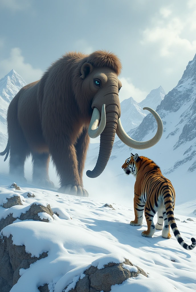 Mammoth vs black tiger white hill