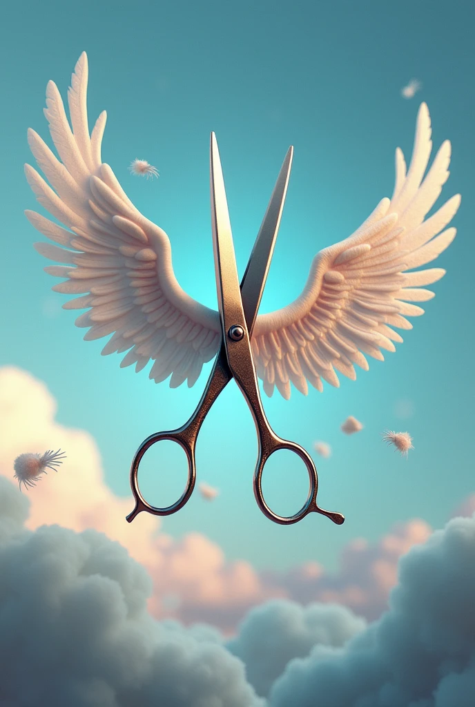 scissors with wings cutting the name PODCAST