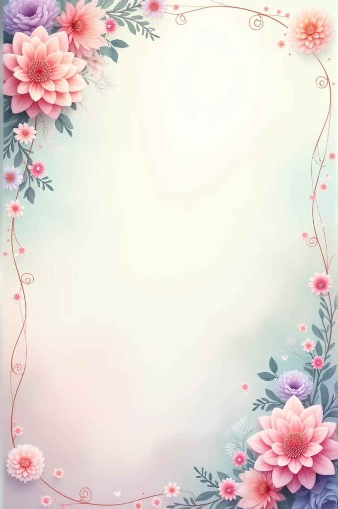 Pastel colored background with pretty designs