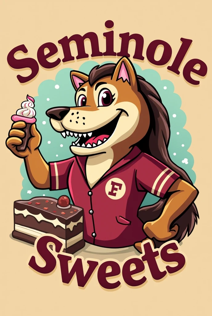 Logo for FSU themed dessert business called Seminole Sweets