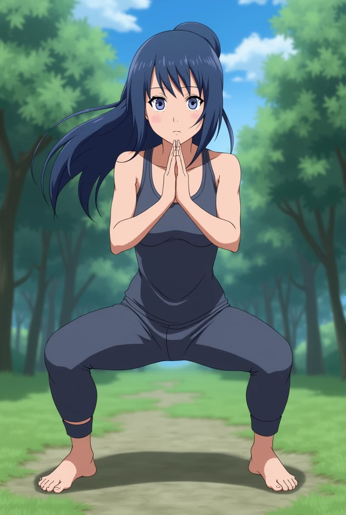 Hinata Hyuuga working out