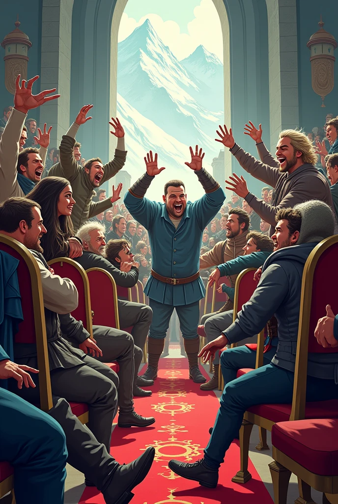 Quick seats game poster with people grabbing each other's chair in game of thrones theme more funny