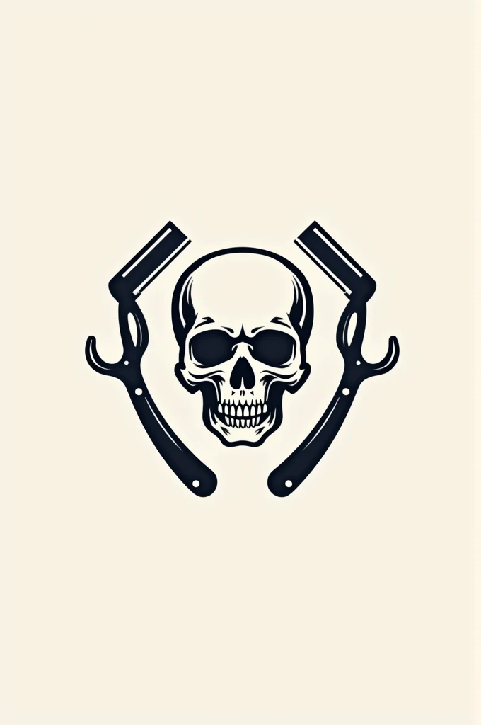 Logo. Barber, skulls and razors