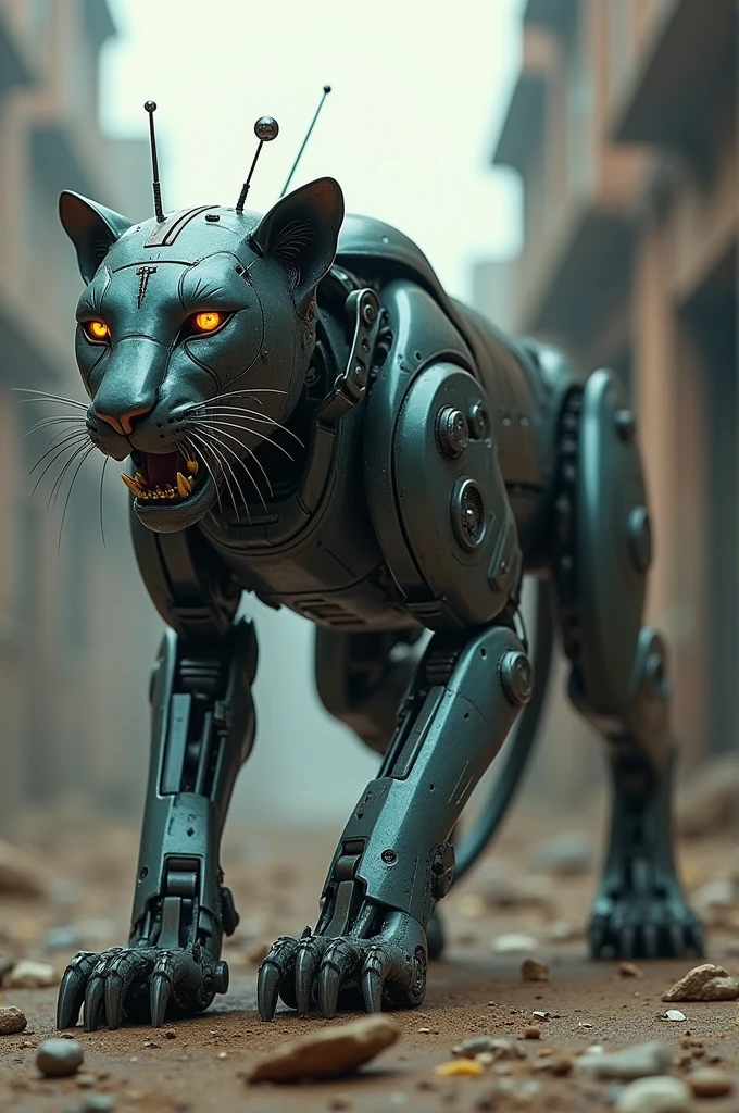 Wall-E style robber panther