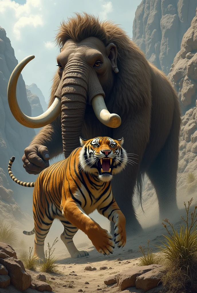 Mammoth killed Tiger to death other