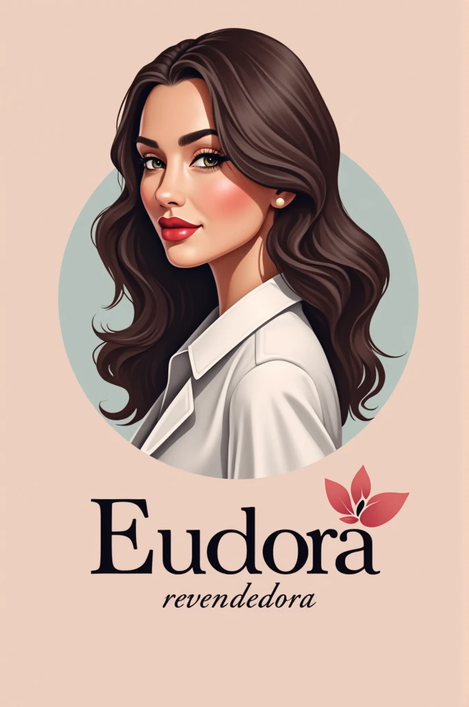 Create a cosmetics sales logo with the name Joselma Revendedora EUDORA