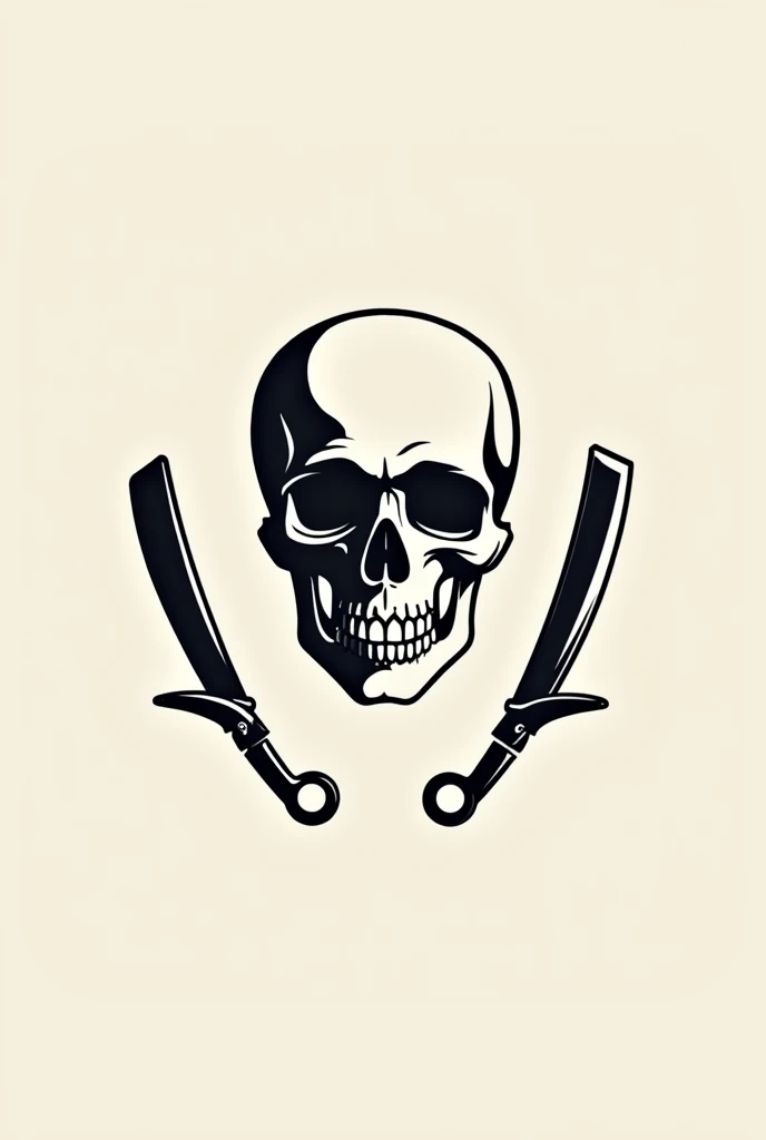 Logo. Barber, skulls and razors