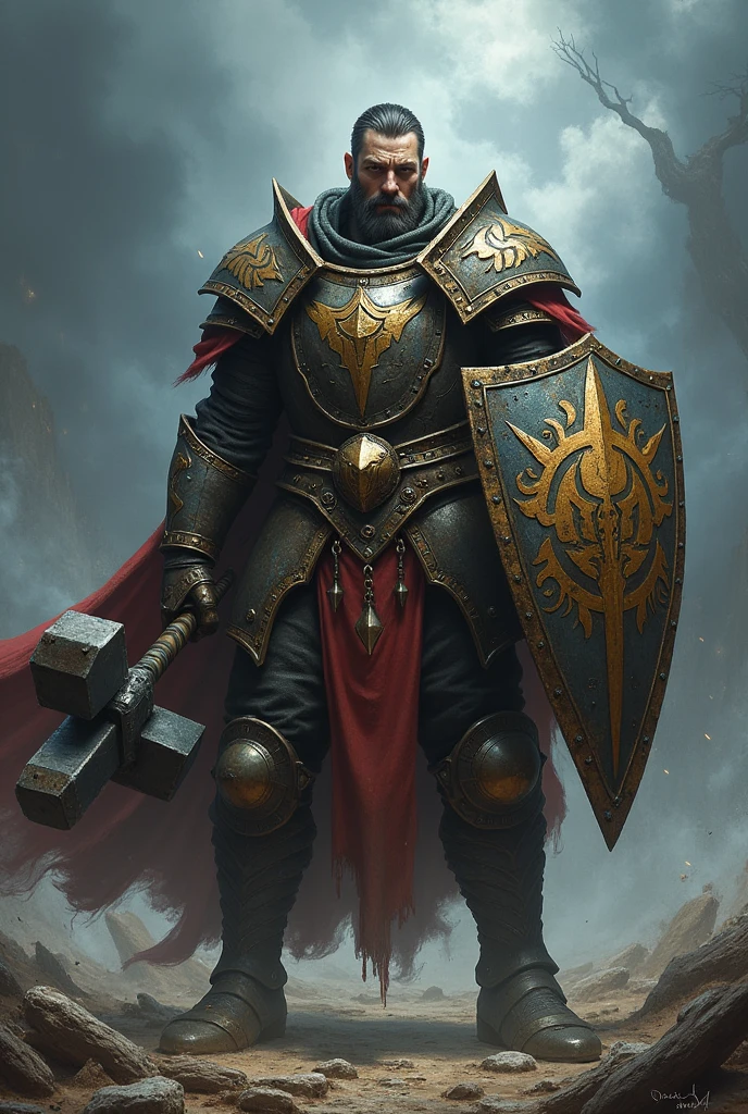 Renegade Paladin with large warhammer and shield