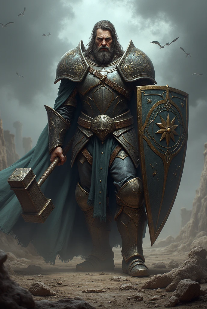 Renegade Paladin with large warhammer and shield