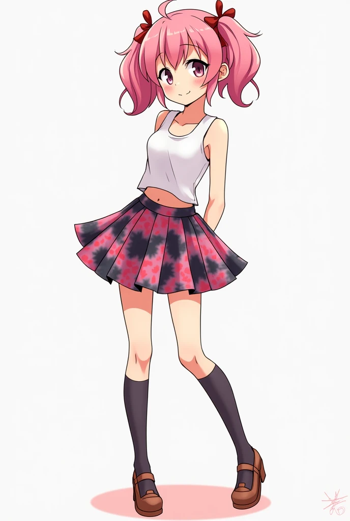 An anime girl in micro-miniskirt