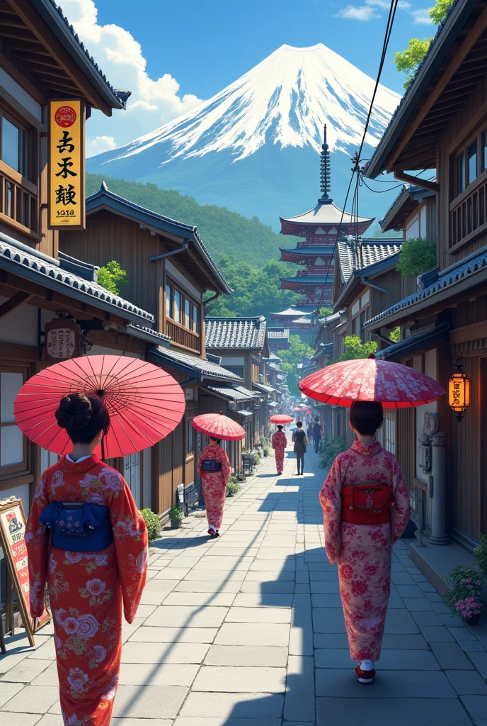 ((tmasterpiece)), Best Picture Quality, (The subject), 35mm, yamamura, rios, Edo architecture, Japan, Pedestrians on the street, ln the forest，Beautiful woman，manticore