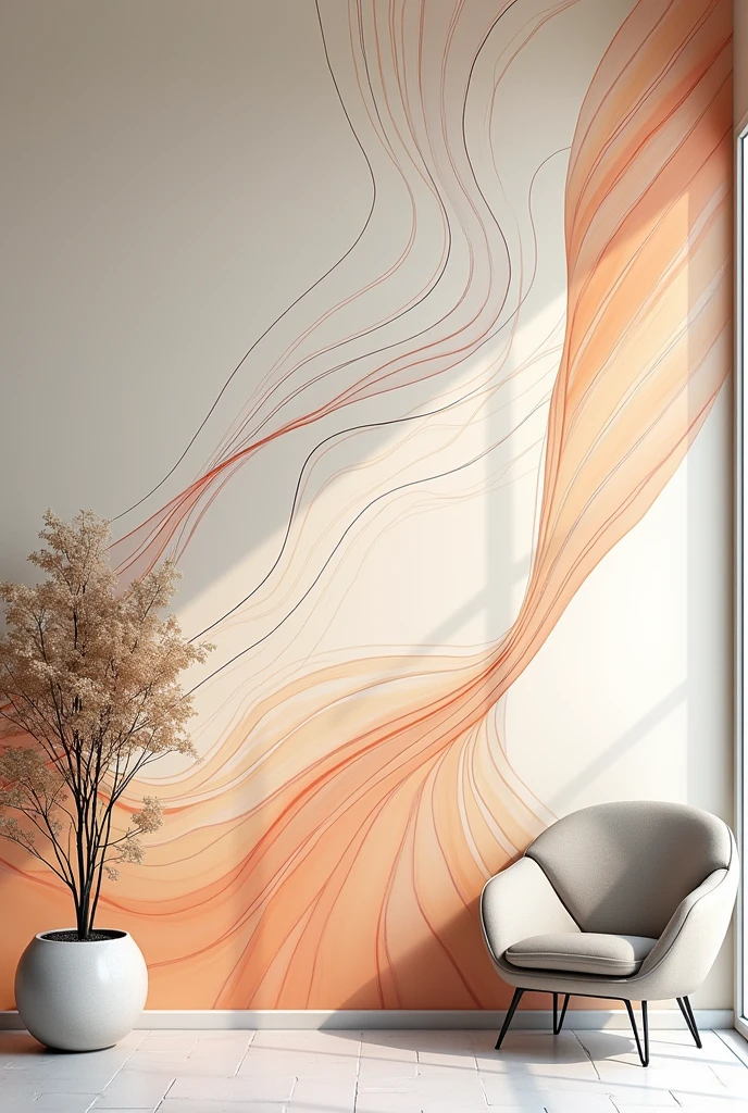 very simple abstract pattern wall design that incorporates dancing