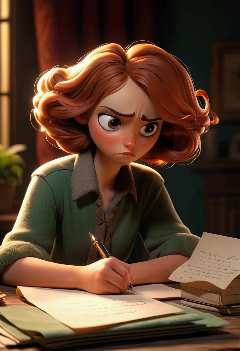 She writes a letter to him informing him about the condition of the house.