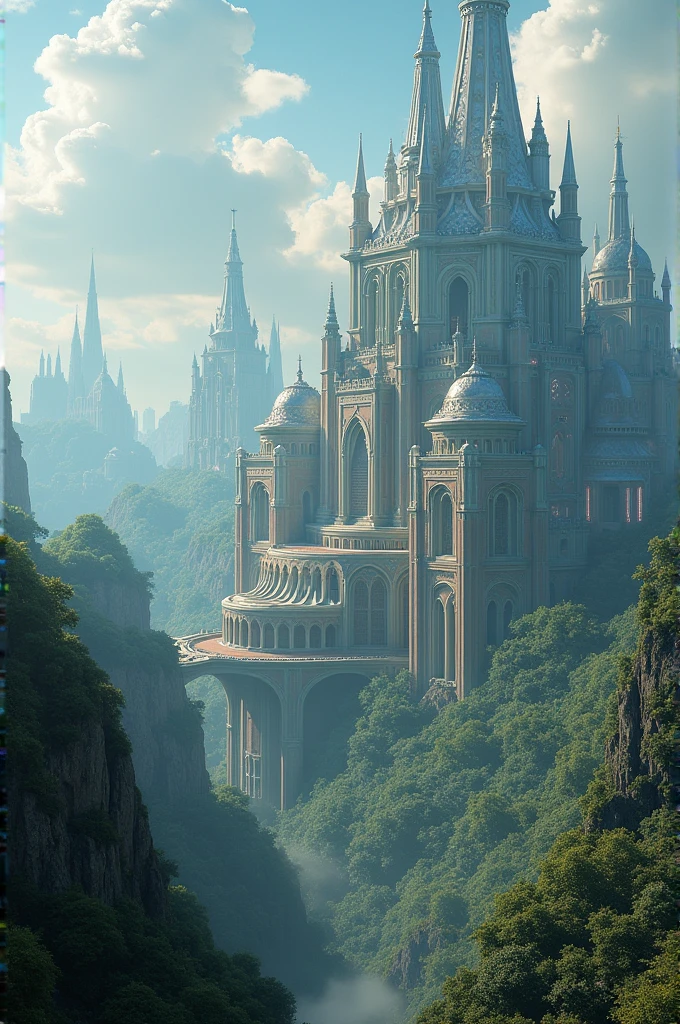 Landscape of a city in a fantasy world