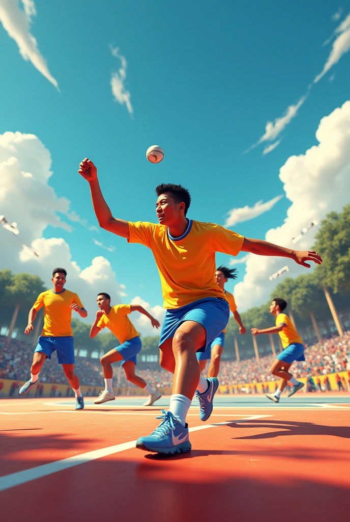 Football, tennis, cricket,hokki, all in one photo
