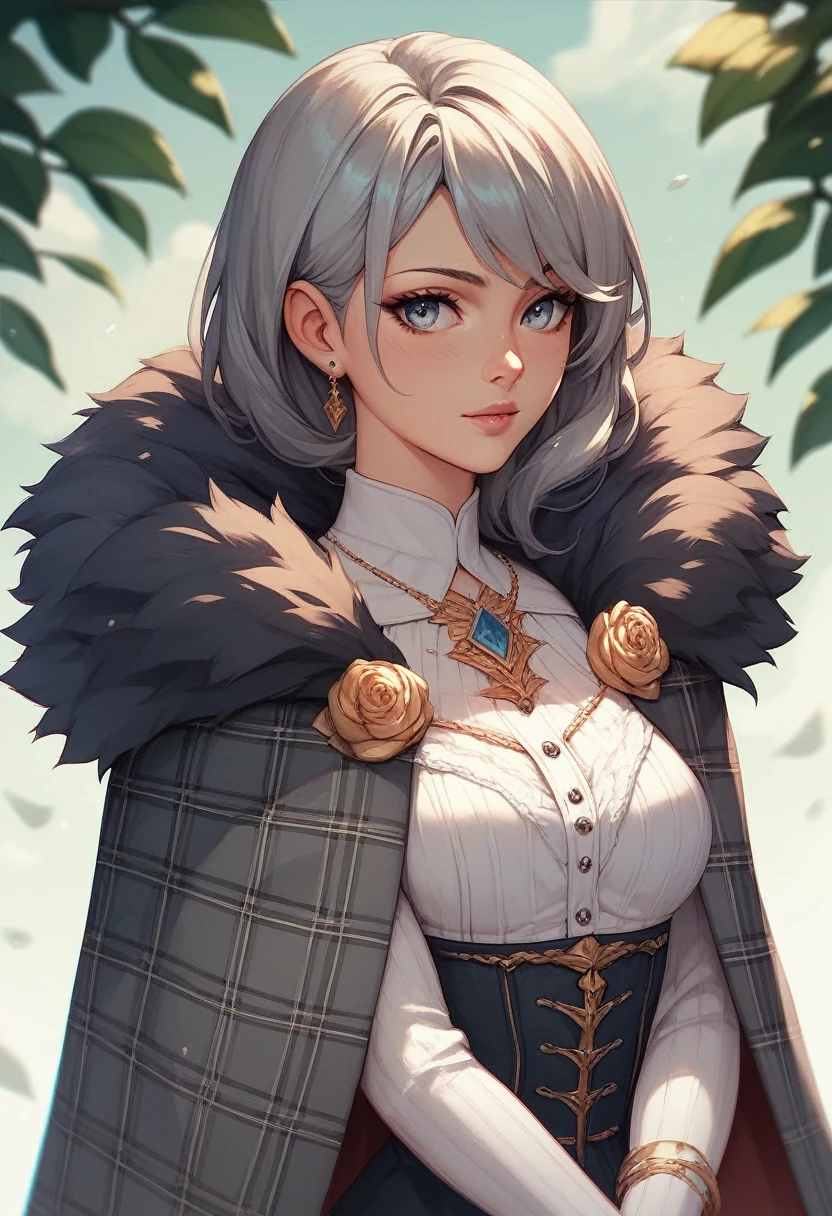 Gray medium straight hair，Gray plaid cape，Create beautiful illustrations reminiscent of Makoto Shinkai&#39;s style, It has superb details and top quality. Create a high-quality illustration，Depicting a beautiful girl in a nostalgic watch shop filled with various watches. The scene should evoke a feeling of nostalgia and charm, Exquisite details，The atmosphere is dreamy. A girl&#39;s facial features should be perfectly presented, Capture her serene and thoughtful expression. Watch shops should include elements such as vintage wall clocks, Gorgeous落地钟, And exquisite pocket watch, Every detail has been carefully designed，To enhance the sense of nostalgia. The Warm lighting should cast a gentle glow over the scene, Create a magical and timeless atmosphere. Every element should be carefully crafted，Immerse the audience in a nostalgic and charming moment. best quality, masterpiece, Expressive eyes, Gorgeous, vivid, Perfect face, Smile, happiness, 2eyes, emotion, Detailed student, vivid pupils,amazing, Life, reflection, Peace, Warm, The composition, artistic, 4K, wallpaper, Hat style, Glowing eyes