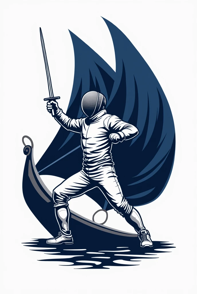 Create the logo for the naval school fencing team