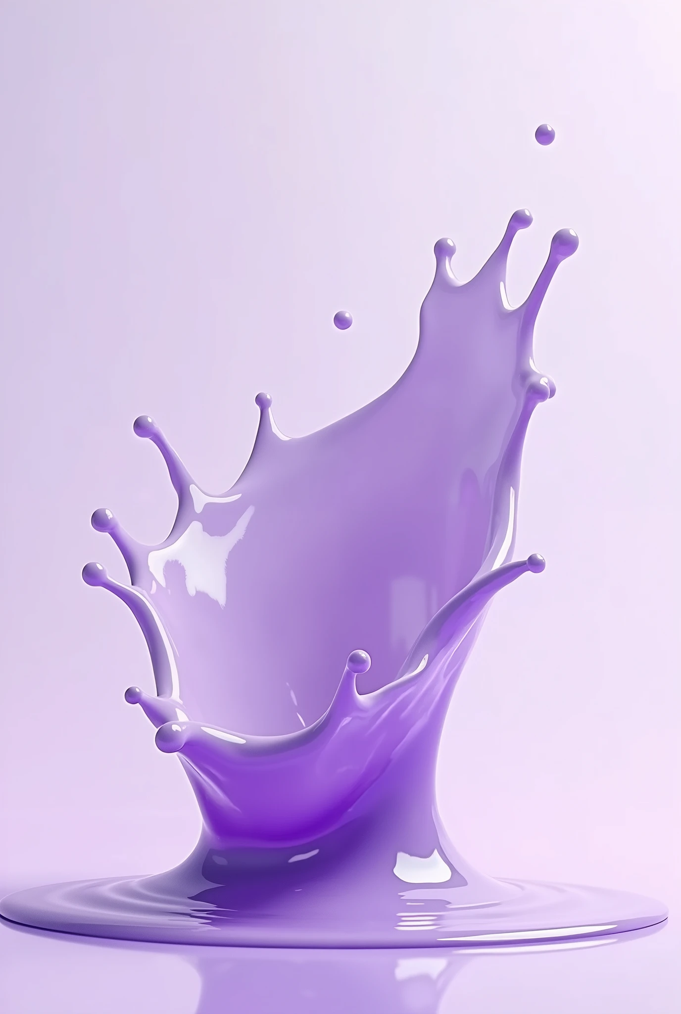 shampoo on a splash of liquid shampoo. Monochromatic purple colour RGB#341C6C, 3d rendered style, realist
