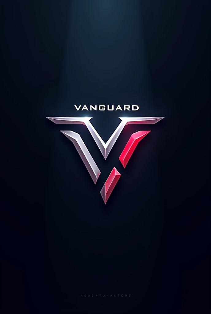 create an e-sports style logo with the letter V, with small vanguard writing above