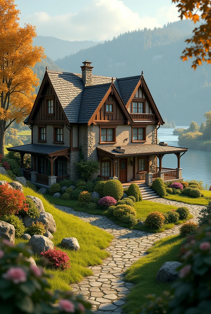 Make a house on the site very realistic
